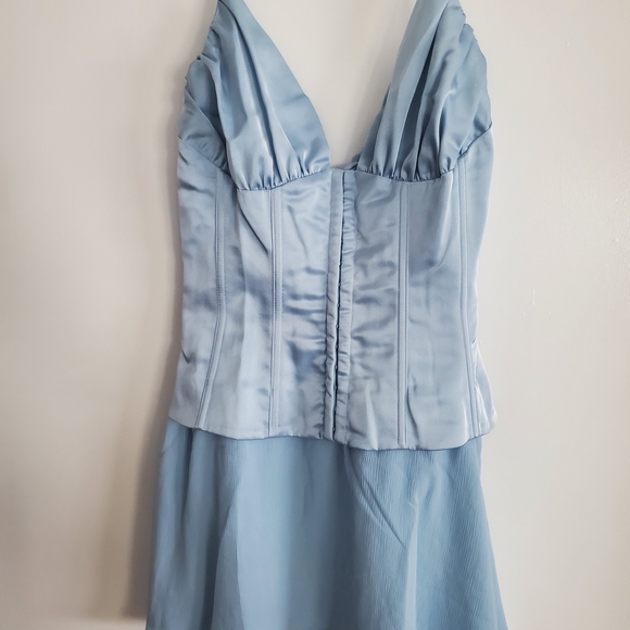 *Sold**Princess Polly Sky Blue Corset Mini Dress-prom - Picture 9 of 10